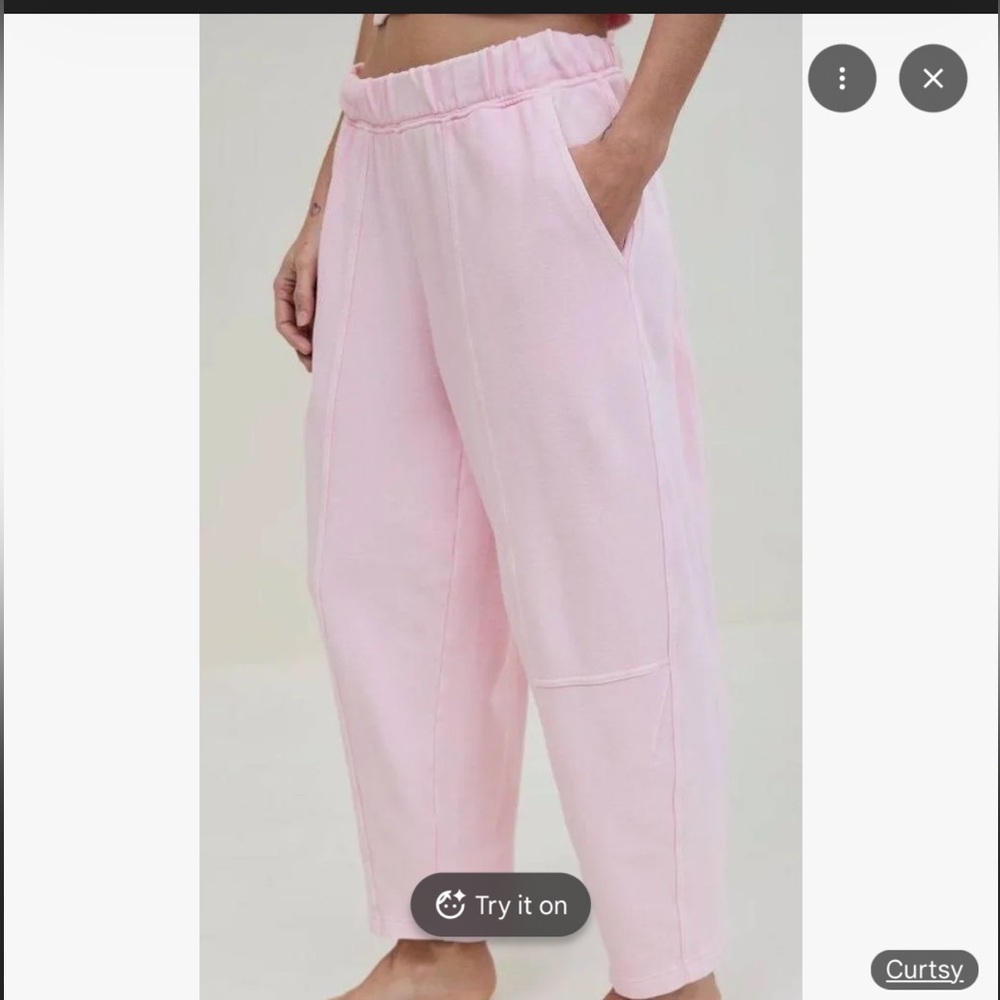 Pink aerie barrel sweatpants